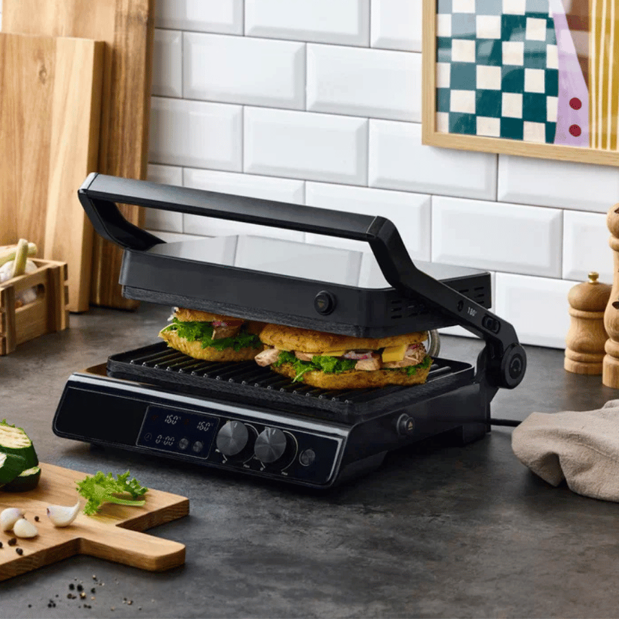 

Digital paninigrill 2000 watt Sort